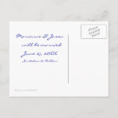 Beach Wedding Save-the-Date Briefkaart (Achterkant)