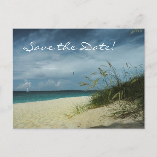 Beach Wedding Save-the-Date Briefkaart (Voorkant)