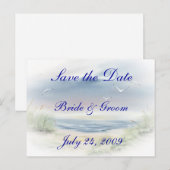 Beach Wedding Save the Date Briefkaart (Voorkant / Achterkant)
