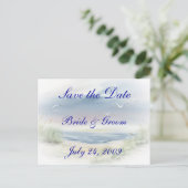 Beach Wedding Save the Date Briefkaart (Staand voorkant)