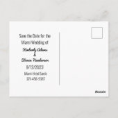 Beach Wedding Save the Date Briefkaart (Achterkant)