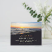 Beach Wedding Save the Date briefkaarten (Staand voorkant)