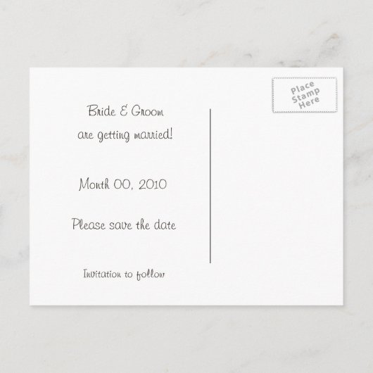 Beach Wedding Save the Date briefkaarten (Achterkant)