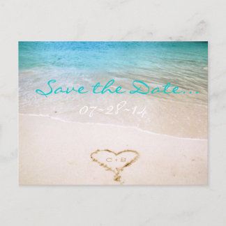 Beach Wedding Save the Date Invitation Briefkaart