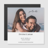 Beach Wedding Save the Date Modern Magnetische Uitnodiging (Voorkant / Achterkant)