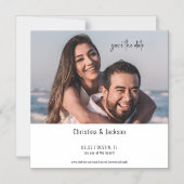 Beach Wedding Save the Date Modern Magnetische Uitnodiging (Voorkant)