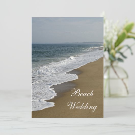 Beach Wedding Save the Date Notice (Staand voorkant)