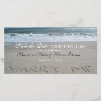 Beach Wedding Save the Date Notice