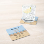 Beach Wedding Save the Date Paper Onderzetter (Insitu)