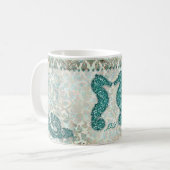 Beach Wedding Seahorse Valentijn Coffee Mok (Voorkant links)