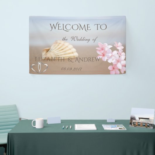 Beach Wedding, Seashell, Flower, Heart Wedding Ban Spandoek (Beurs)