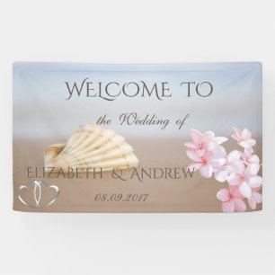 Beach Wedding, Seashell, Flower, Heart Wedding Ban Spandoek