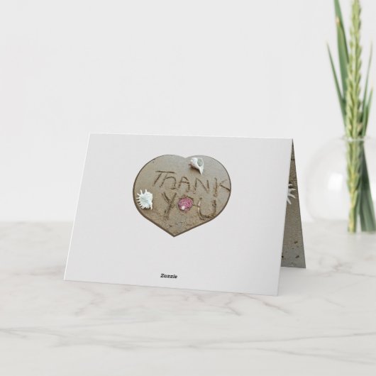 Beach Wedding Seashell fotocollage Bedankkaart (Achterkant)