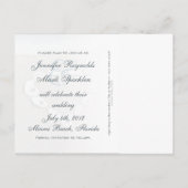 Beach Wedding Seashell Hart Save the Date Aankondigingskaart (Achterkant)