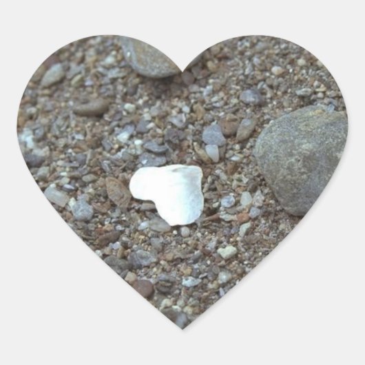 Beach Wedding Seashell Heart Wedding Hearts Hearts Hart Sticker (Voorkant)