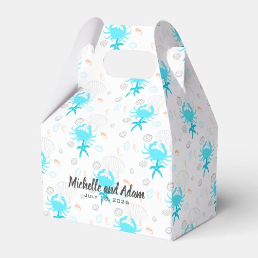 Beach Wedding Seashell Specialized Favor Boxes Bedankdoosjes (Voorkant Zijde)