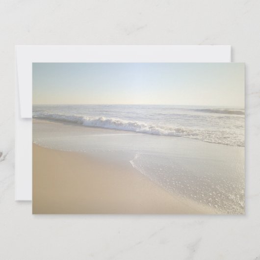 Beach Wedding Seashell String Lights SaveThe Date Save The Date (Achterkant)