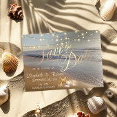 Beach Wedding Seashell String Lights SaveThe Date Save The Date