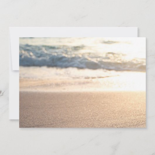 Beach Wedding, Seashell Sunset Save the Date (Achterkant)