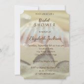 Beach Wedding, Seashell, Wood Hearts Vrijgezellenf Kaart (Voorkant)