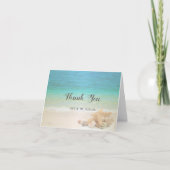 Beach Wedding Seashells Bedankkaart (Voorkant)