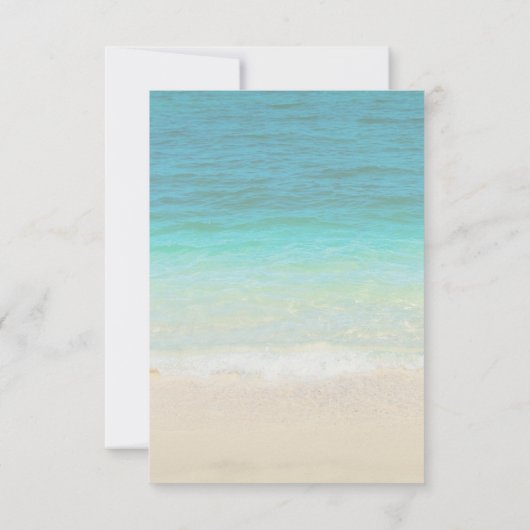 Beach Wedding Seashells Reception Kaart (Achterkant)