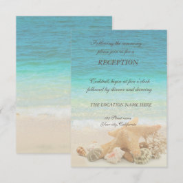 Beach Wedding Seashells Reception Kaart