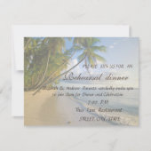 Beach Wedding Seashells Rehearsal Dinner Kaart (Voorkant)