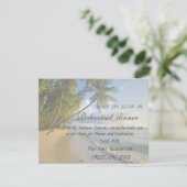 Beach Wedding Seashells Rehearsal Dinner Kaart (Staand voorkant)