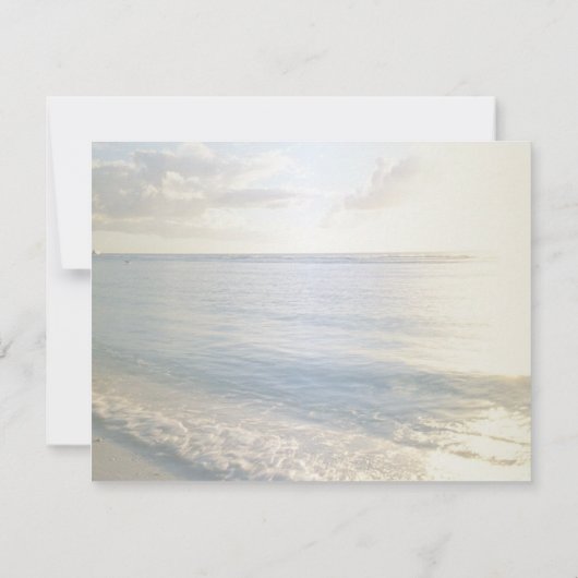 Beach Wedding Seashells Rehearsal Dinner Kaart (Achterkant)