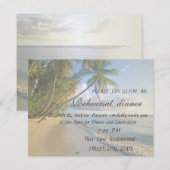 Beach Wedding Seashells Rehearsal Dinner Kaart (Voorkant / Achterkant)