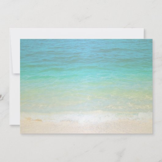 Beach Wedding Seashells Save the Date (Achterkant)