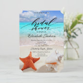 Beach Wedding Seashells Vrijgezellenfeest Kaart (Staand voorkant)