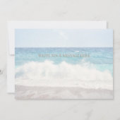 Beach Wedding Seaside/Oceanside Thank You Card Bedankkaart (Achterkant)