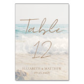 Beach Wedding Seaside/Oceanside Wedding Kaart (Achterkant)