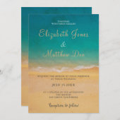 Beach Wedding - Seaside/Oceanside Wedding Kaart (Voorkant / Achterkant)