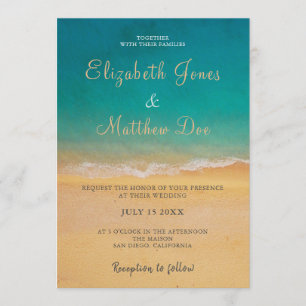 Beach Wedding - Seaside/Oceanside Wedding Kaart