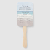 Beach Wedding Seaside/Oceanside Wedding Program Handwaaier (Achterkant)