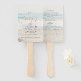 Beach Wedding Seaside/Oceanside Wedding Program Handwaaier