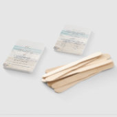 Beach Wedding Seaside/Oceanside Wedding Program Handwaaier (Niet-gemonteerd)