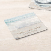 Beach Wedding | Seaside Wedding Kartonnen Onderzetters (Schuin)