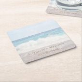 Beach Wedding | Seaside Wedding Kartonnen Onderzetters (Schuin)