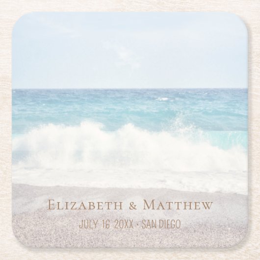 Beach Wedding | Seaside Wedding Kartonnen Onderzetters (Voorkant)