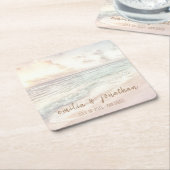 Beach Wedding | Seaside Wedding Kartonnen Onderzetters (Schuin)
