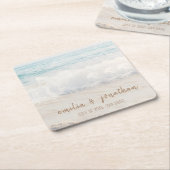 Beach Wedding | Seaside Wedding Kartonnen Onderzetters (Schuin)