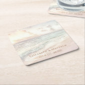 Beach Wedding | Seaside Wedding Kartonnen Onderzetters (Schuin)