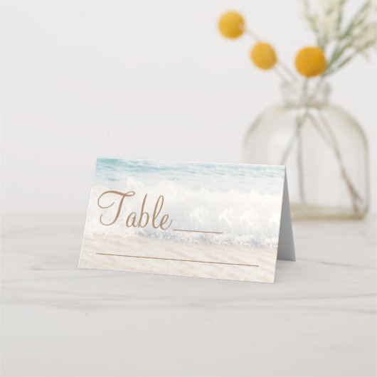 Beach Wedding Seaside Wedding Place Card Plaatskaartje (Voorkant)