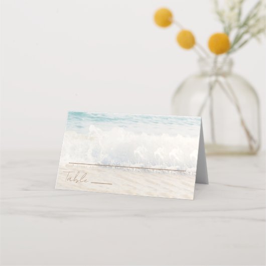 Beach Wedding Seaside Wedding Place Card Plaatskaartje (Voorkant)