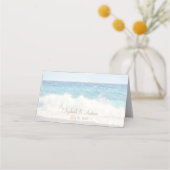 Beach Wedding Seaside Wedding Place Card Plaatskaartje (Achterkant)
