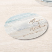 Beach Wedding | Seaside Wedding Ronde Kartonnen Onderzetter (Gebogen)